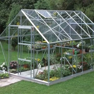 BQ Premier Metal 6x10 Toughened safety glass greenhouse