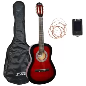 3rd Avenue 3/4 Size Classical Guitar Pack - Redburst