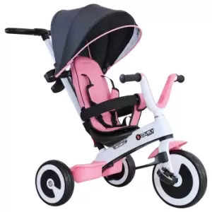 Reiten 4-in-1 Baby Tricycle & Stroller with Canopy - Pink