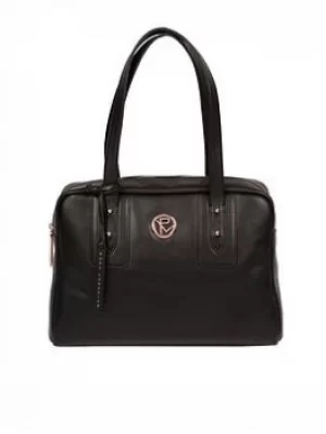 Pure Luxuries London Black 'Madox' Leather Handbag