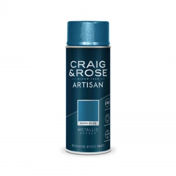 Craig & Rose Artisan Metallic Effect Spray Paint - Dark Blue - 400ml