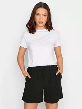 Long Tall Sally Black Linen Shorts, Black, Size 10, Women