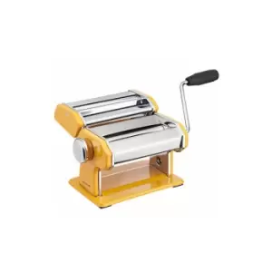 Italian Deluxe Double Cutter Pasta Machine Yellow - World Of Flavours