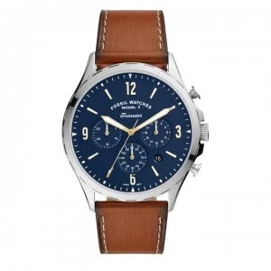 Fossil Foreste Chronograph Watch - Brown/Blue