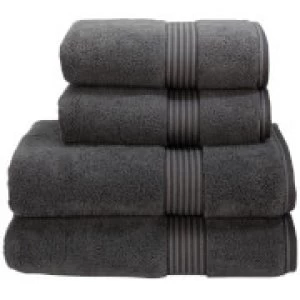 Christy Supreme Hygro Towels - Graphite - Bath Sheet (Set of 2) - Grey