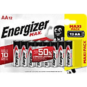 Energizer AA Alkaline Batteries Max LR6 1.5V 12 Pieces