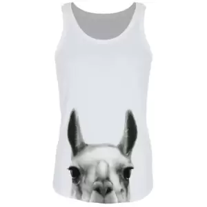 Inquisitive Creatures Womens/Ladies Llama Vest Top (XL) (White)