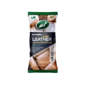 Turtle Wax Luxe Leather Cleaner & Conditioner Wipes, Pack of 24