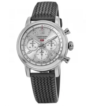 Chopard Mille Miglia Classic Chronograph Automatic Silver Dial Rubber Strap Mens Watch 168589-3001 168589-3001