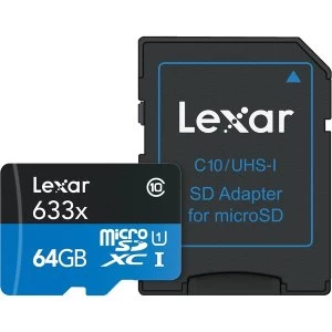 Lexar 633X 64GB MicroSDXC Memory Card