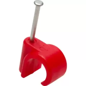 Talon Nail-in Clip 15mm (20 Pack) in Red Plastic