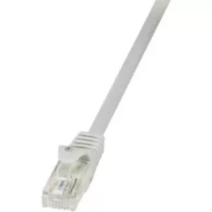 LogiLink CP2092U RJ45 Network cable, patch cable CAT 6 U/UTP 10.00 m Grey incl. detent