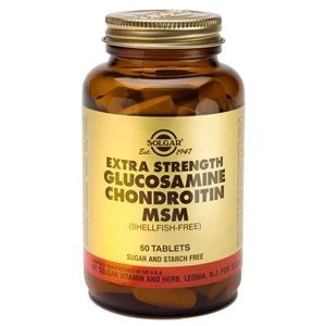 Solgar Extra Strength Glucosamine Chondroitin MSM Tablets Shellfish Free 120 tablets