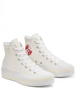 Converse Chuck Taylor All Star Double Stack Lift Hi-Tops - White