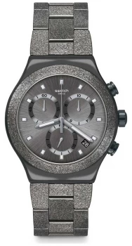 Swatch IRONY BLACKSHINY Irony New Chrono Gunmetal PVD Watch