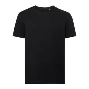 Russell Mens Authentic Pure Organic T-Shirt (L) (Black)