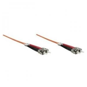 Intellinet Fibre Optic Patch Cable Duplex Multimode ST/ST 50/125 m OM2 10m LSZH Orange Fiber Lifetime Warranty