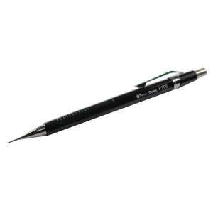 Pentel P205 0.5mm Plastic Steel Lined Automatic Pencil Barrel Black with 6 x HB 0.5mm Leads Pack of 12 Pencils