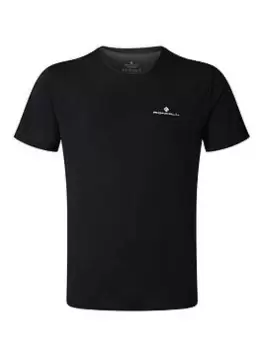 Ronhill Core Running T-Shirt - Black/White Size M Men