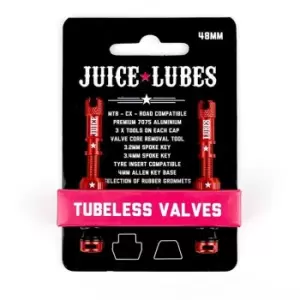 Juice Lubes Tubeless Valves, 48mm, Red - Red