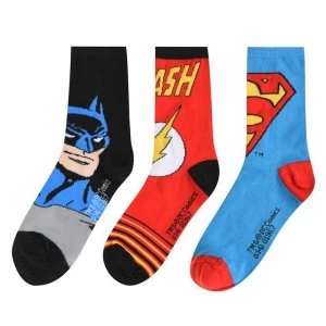 DC Comics Superman 3 Pack Crew Socks Junior - Multi