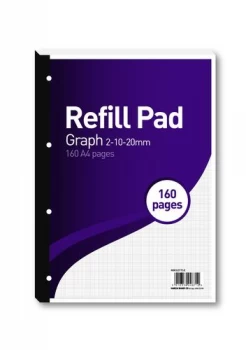 Hamelin 2-10-20mm Graph Refill Pad A4 80 Sheet Pack of 5 400127712