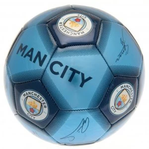 Manchester City FC Blue Football Signature