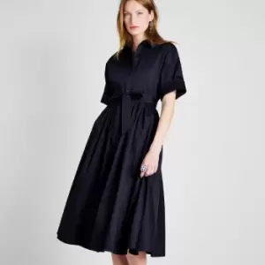 Kate Spade New York Womens Poplin Montauk Dress - Black - M