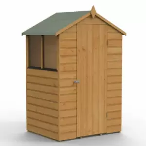 4' x 3' Forest Shiplap Dip Treated Apex Wooden Shed (1.34m x 1m)