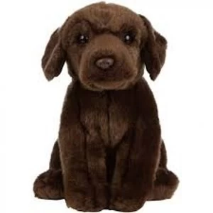 Living Nature Soft Toy Plush Chocolate Labrador Puppy