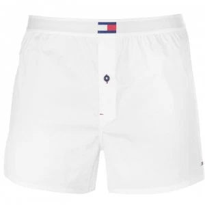 Tommy Bodywear Flag Woven Boxer Shorts - White