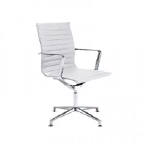 Avior Campania Executive Leather Look Visitor Chair White KF73893