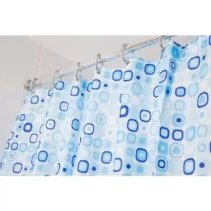 Croydex - Geo Mosaic textile Shower Curtain