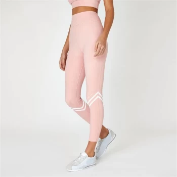 Jack Wills Active Stripe High Waisted Leggings - Pink