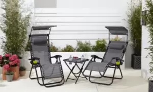 Neo Cream Zero Gravity Chairs and Table - wilko - Garden & Outdoor