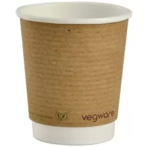 Compostable Coffee Cups Double Wall 230ml / 8oz Pack of 500 - GH020 - Vegware