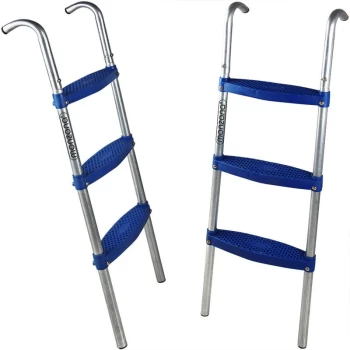 Monzana Trampoline Ladder 61.5 / 76/90/110cm 2-3 Steps UV-resistant, Flexible Installation Safety Ladder Access Ladder 110cm -3 Kunststoffstufen (de)