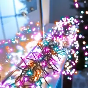 2000 LED Cluster Christmas Lights - 29m Indoor & Outdoor Garden Party Wedding Event Multi Function Timer Megabrights - Rainbow - The Winter Workshop