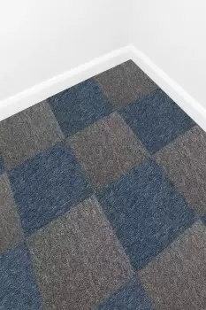 40 x Carpet Tiles 10m2 Storm Blue & Anthracite