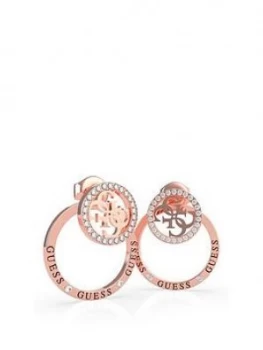 Guess Circle Pave Stud Earrings