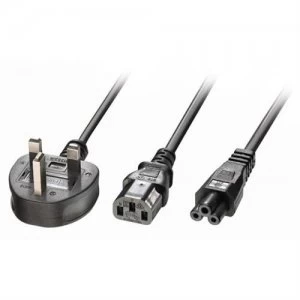 Lindy 30374 power cable Black 2.5 m C13 coupler C5 coupler