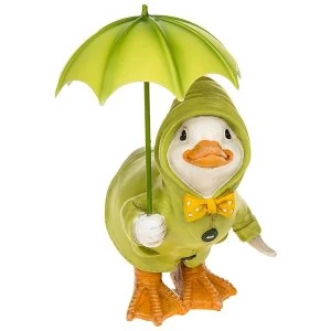 Puddle Duck With Brolly Squat Ornament