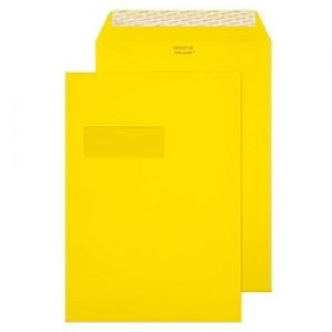 Creative Coloured Envelopes C4 120 gsm Banana Yellow Pack of 250