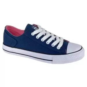 Rdek Womens/Ladies Washed Canvas Trainers (5 UK) (Navy Blue)