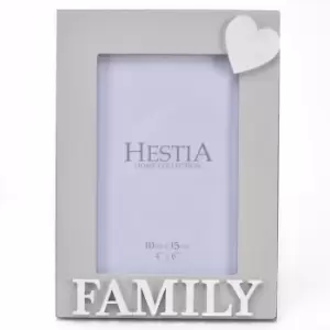 'Family' Heart Photo Frame 4" x 6"
