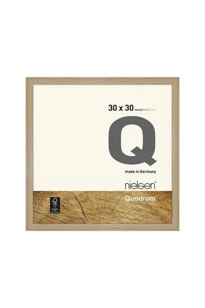 Nielsen Quadrum 30 x 30cm Wooden Picture Frame With Protective Glass Front Light Oak