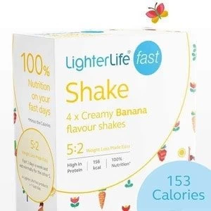 52 LighterLife Fast Banana Shake Pack X4