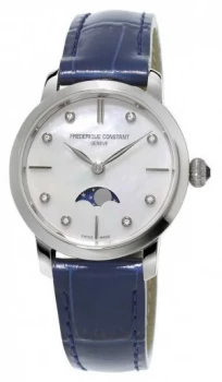 Frederique Constant Womens Slimline Moonphase Diamond Set Watch