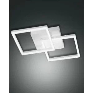 Fabas Luce Bard Integrated LED Semi Flush Light White Glass