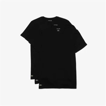 Lacoste 3 Pack T Shirts - Black